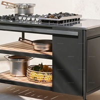 Profilé en aluminium pour patio/jardin, design moderne, îlot et chariot d'armoires de cuisine mobiles