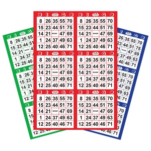 Wholesale Price Brand logo Free Design High Quality Paper 75 Ball Bingo Cards - Product Image 1
