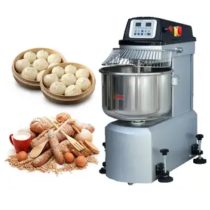 Mixer adonan spiral 10 kg, peralatan memanggang pizza restoran mangkuk reversibel mesin pencampur tepung roti