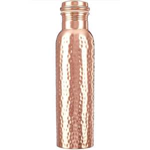 ขวดน้ำทองแดงทำด้วยมือคุณภาพที่เหนือกว่าจับง่ายฝาปิดที่แข็งแรงช่วยเพิ่มภูมิคุ้มกันการย่อยอาหารสำหรับใช้ในสำนักงานและการเดินทาง - Product Image 1