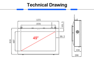 49 inch độ sáng cao kỹ thuật số biển quảng cáo ngoài trời phương tiện truyền thông - Product Image 6