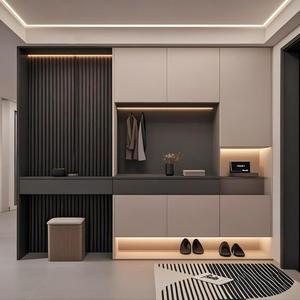 <span class=keywords><strong>Mueble</strong></span> <span class=keywords><strong>Zapatero</strong></span> Moderno Minimalista Multifuncional con Ganchos para Abrigos para Recibidor de Casa, <span class=keywords><strong>Mueble</strong></span> de Almacenamiento Doméstico - Product Image 3
