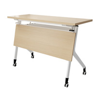 Flip top bibliothèque personnel de l'école bureau de salle de réunion avec tiroirs étudiant bureau d'étude meubles tables de formation pliables avec roulette