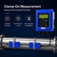 GAIMC Débitmètre numérique à ultrasons GUF120A-W Compteur d'eau liquide à bas prix avec écran LCD supporté par l'OEM