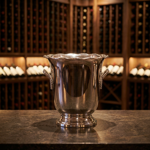 Refroidisseur à vin en laiton plaqué argent - Product Image 3