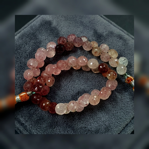 Perles en vrac de quartz fraise rose naturel facetté, taille briolette, pierres précieuses naturelles pour la fabrication de bijoux, vente en gros - Product Image 3