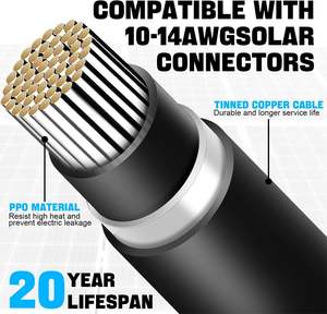 Connecteur de branche solaire IP67 étanche 3 à 1 FFFM+<span class=keywords><strong>MMMF</strong></span>, connecteur de câble de panneau solaire ignifuge en PPO, connecteurs solaires photovoltaïques - Product Image 3