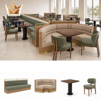 Ensemble de mobilier moderne pour hôtels et restaurants, sièges en banquette sur mesure, tables et chaises pour projets hôteliers et de restauration