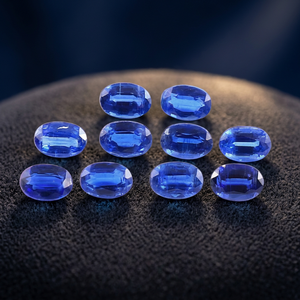 Lot de pierres précieuses en cyanite bleue, taille ovale, 6x4mm, 7x5mm, 8x6mm, pierres bleues profondes facettées pour la fabrication de bijoux fins, fabrication de pendentifs - Product Image 4