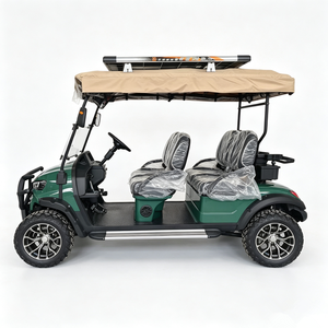 Green 6 Passenger Solar Charging Off-Road Electric Golf Cart - Product Image 5