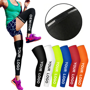 Manchon de compression personnalisé avec logo IDEA GIFT pour le fitness, la course à pied et les sports, respirant, pour femmes, en spandex, avec genouillères antidérapantes. - Product Image 1