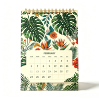 Calendrier de bureau au design nouveau, impression personnalisée sur papier avec reliure spirale, services d'impression personnalisés