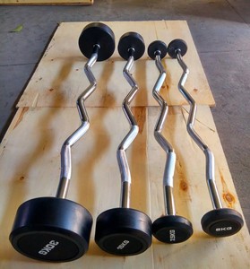 TOPTONS Juego de Barras Fijas de Goma para Gimnasio Más Vendido, Barras Rectas y Curvas con Peso Fijo - Product Image 3