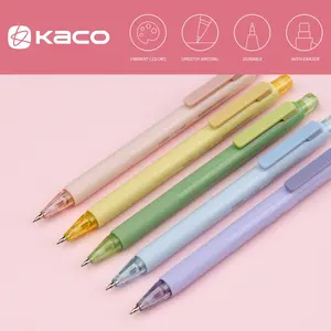 KACO टर्बो गुलाबी रंग बैरल मैकेनिकल पेंसिल, प्यारा हल्के पेंसिल 0.5mm 1 के साथ ट्यूब एचबी लीड केवल एक बार