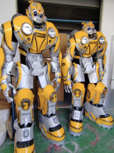 Costume LED pour adulte Happy Sky sur le thème des animaux robots avec armure qui brille dans le noir pour les fêtes d'Halloween - Costume de échasses unisexe - Product Image 3