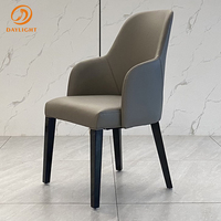 Chaises de salle à manger de cuisine modernes, vente en gros en Chine, dossier haut, tissu, style nordique, blanc, meubles de maison, chaises de salle à manger pour table à manger