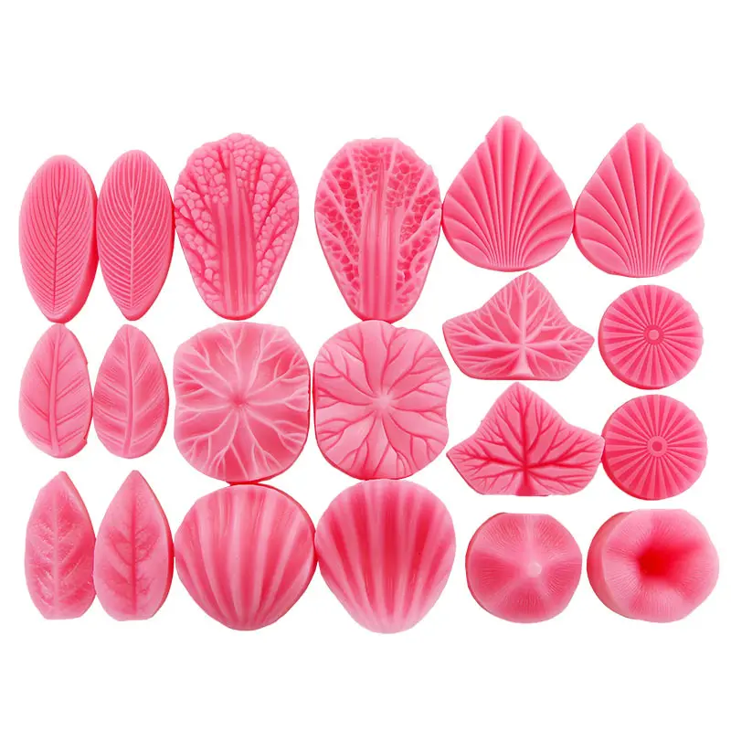 HY Leaf fondente stampo Silicone foglia petalo Veiner stampo Cookie Cutter strumenti per la decorazione di torte 3D