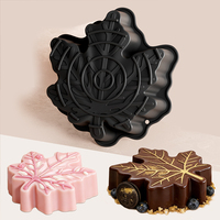 Moule à gâteau en silicone SILIKOLOVE en forme de feuilles d'érable, personnalisable en usine, antiadhésif, sans BPA, certifié LFGB, pour mousses et gâteaux
