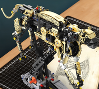 Modèle d'animal guépard mécanique, jouet de programmation, ensemble de construction éducatif avec plus de 700 pièces en plastique ABS pour enfants - Cadeau festif