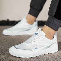 Chaussures de sport de luxe pour hommes, grande taille, à lacets, en cuir véritable, avec doublure en maille, pour pieds larges et plantes épaisses