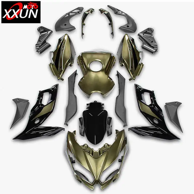 XXUN Full لدراجة كاواساكي فيرسيس ، من من نوع X-من نوع Fairings 47 VERSYS650 مجموعة هيكل السيارة باللون الأخضر الداكن