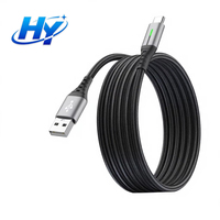 Câble de charge rapide et de transfert de données USB-A vers Type-C 48W, tressé en nylon, avec indicateur LED, pour Android, iOS, iPhone, Samsung