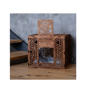 Casa grande de Interior para perros, Jaula de madera para mascotas, muebles modernos para perros, perrera, cama popular para mascotas para sala de estar, casa de jaula para perros - Product Image 1