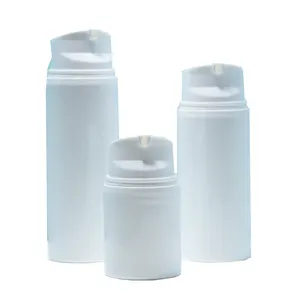塑料身体乳液泵瓶分配器聚丙烯白色真空护肤血清包装定制印刷无气瓶80毫升