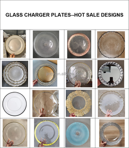 Assiettes de présentation rondes en plastique pour mariage, 13 pouces, dorées, électroplatées, style vintage, pour décoration de table - Product Image 5