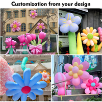 Décoration de scène personnalisée avec de grandes fleurs gonflables, modèle floral gonflable pour événements en plein air, publicité, ornement de fête