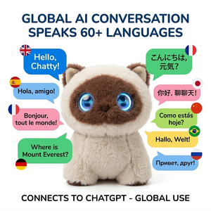 Juguete de Peluche Eléctrico Interactivo Inteligente con IA Cuteyeah AI Chat GPT, Set de Regalo de Gato Siamés de Peluche, 31-50cm, Edades 8+ - Product Image 3