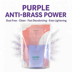Polvere Decolorante Professionale Viola per <span class=keywords><strong>Capelli</strong></span> 500g - Schiarente 9 Livelli, Anti-Giallo, Tonalità Uniforme e Controllo Tonalità Fredda, Polvere Fine - Product Image 1