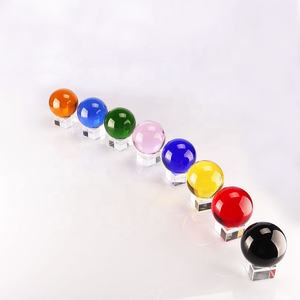 ลูกแก้วคริสตัลสีเหลืองขนาด 14 มม. แบบมีสต็อก ลูกบอลแก้วขัดเงา หินบำบัด ตกแต่ง - Product Image 2