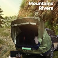 Tente arrière de voiture imperméable en tissu Oxford, simple couche, une chambre, abri de camping quatre saisons, auvent de voyage