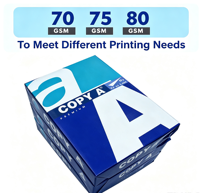 Papier A4 pour copie, 70-80 g/m², de qualité supérieure pour l'impression, recto verso, blanc, papier A4 de bureau