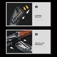 Reobrix 77005 Blocs de construction 1366 pièces Pistolet AK47 Fusil SWAT Armée Militaire Jouets d'armes pour Enfants et Adultes