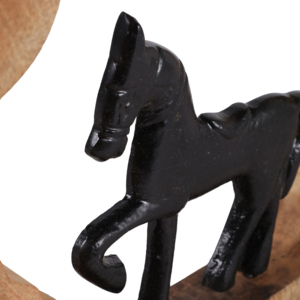 Scultura in Legno di Mango con Statuetta di Cavallo per Arredamento Casa, Ornamento Casual per Bagno, Vanità, Ufficio - Product Image 6