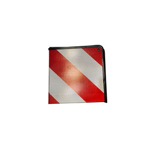 Placa Reflectante Diagonal <span class=keywords><strong>Roja</strong></span> y Blanca para Vehículos, Estándar de Italia y <span class=keywords><strong>España</strong></span>, de Aluminio Rayado, Señal de Advertencia para Portabicicletas - Product Image 5
