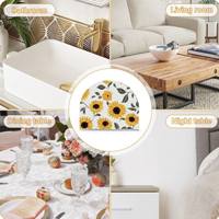 Boîte à mouchoirs décorative de luxe en acrylique, distributeur de serviettes personnalisé avec motif couleur intégrale, support à serviettes pour la décoration intérieure