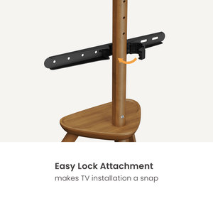 LUMI Vente en gros Écran plat de 45 à 65 pouces Support de studio à 3 pieds en bois Chevalet universel Trépied LED Mobile TV Floor Stand With Mount - Product Image 3