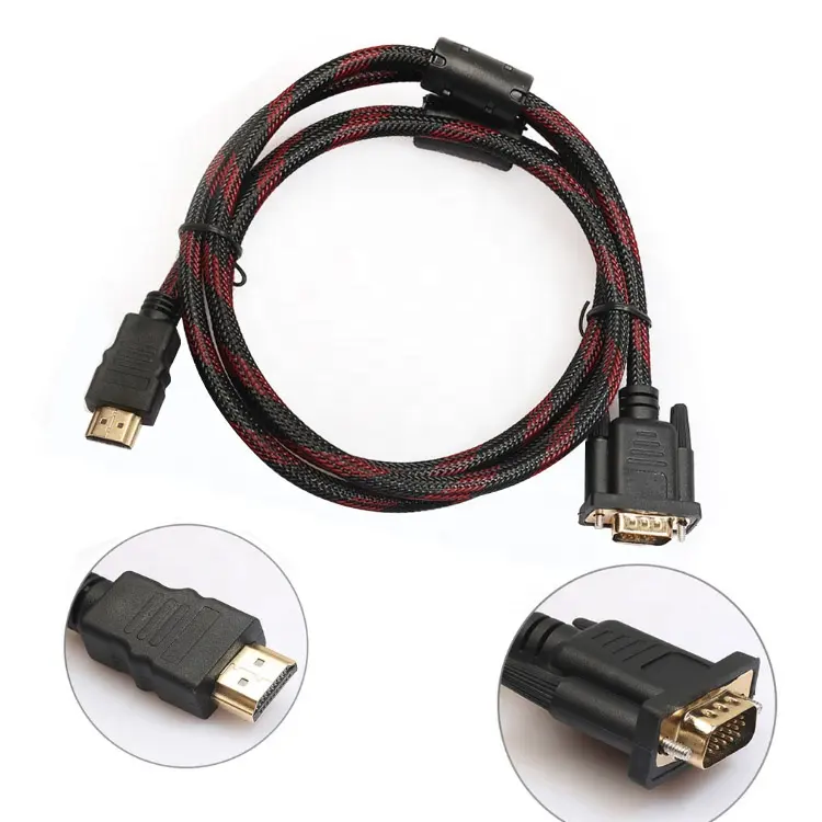 Wholesale Converter Cable Price Vga To Hd Cable 3.5Mm Audio Dual Vga Cable