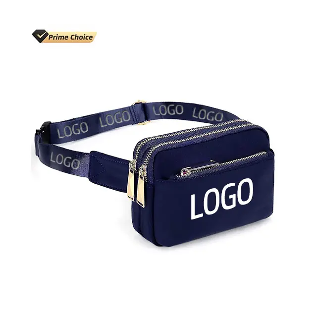 custom LOGO nylon Travel Sports men belt Waist bag Crossbody Packs Adjustable Belt bag Women Casual Bum Bags Fanny Pack for Men