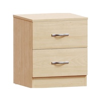 Table de chevet à 2 tiroirs pour salon, commode de chambre à coucher en bois blanc, table de chevet