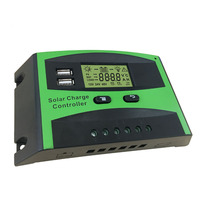 Contrôleur solaire Suorui 12V 24V Auto 20A 1500W Max, régulateur de panneau solaire PWM, écran LCD, double sortie USB 5V 2A