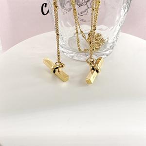 Collier en acier inoxydable Sabr-<span class=keywords><strong>Shukr</strong></span> en forme de T, bijoux islamiques arabes musulmans, bijoux de mode en gros pour l'Aïd - Product Image 3