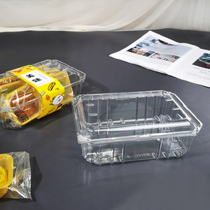Recipiente de ensalada de plástico PET transparente desechable para frutas y verduras Caja de embalaje para hornear postres y pasteles gruesos - Product Image 1