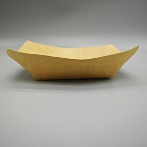 Conteneurs en papier kraft résistants à la graisse, compostables, barquettes alimentaires en papier jetables, plateaux alimentaires en papier - Product Image 5