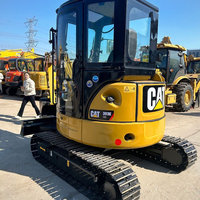 Mini-excavatrice d'occasion CAT 303 3 tonnes, excavatrice sur chenilles hydraulique Caterpillar d'origine pour travaux de terrassement et de construction