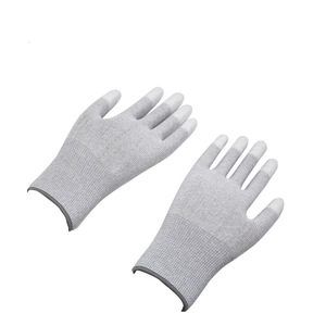 Gants de protection antistatiques en fibre de carbone, gants de protection enduits de PU, gants de travail sans poussière, résistants à l'abrasion - Product Image 3