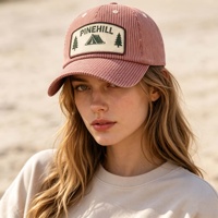 Cappellino da Baseball Unisex Personalizzato a 6 Pannelli con Visiera Curva, Protezione Solare, Stile Vintage a Righe con Ricamo